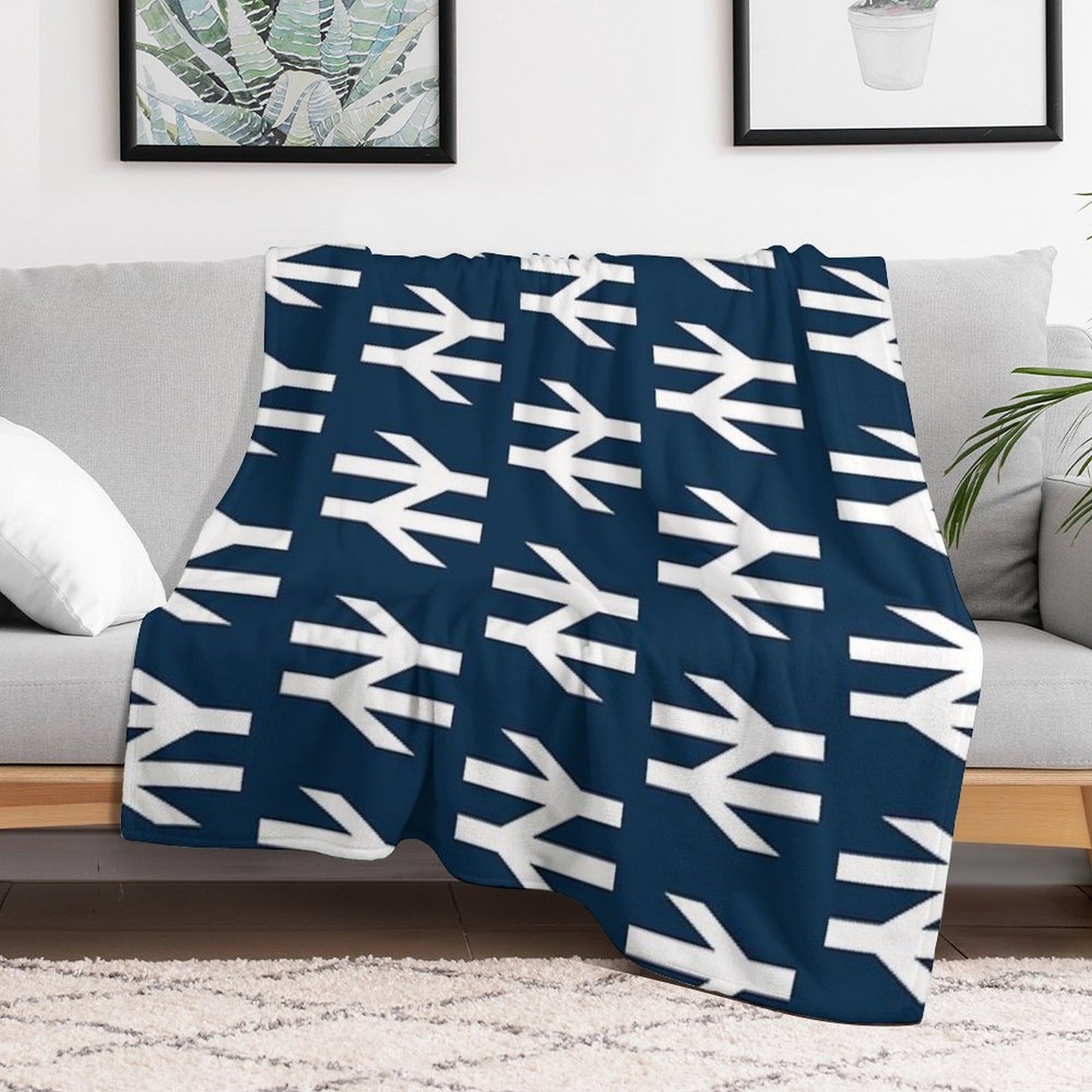 British Rail White Eco-conscious Throw Blanket