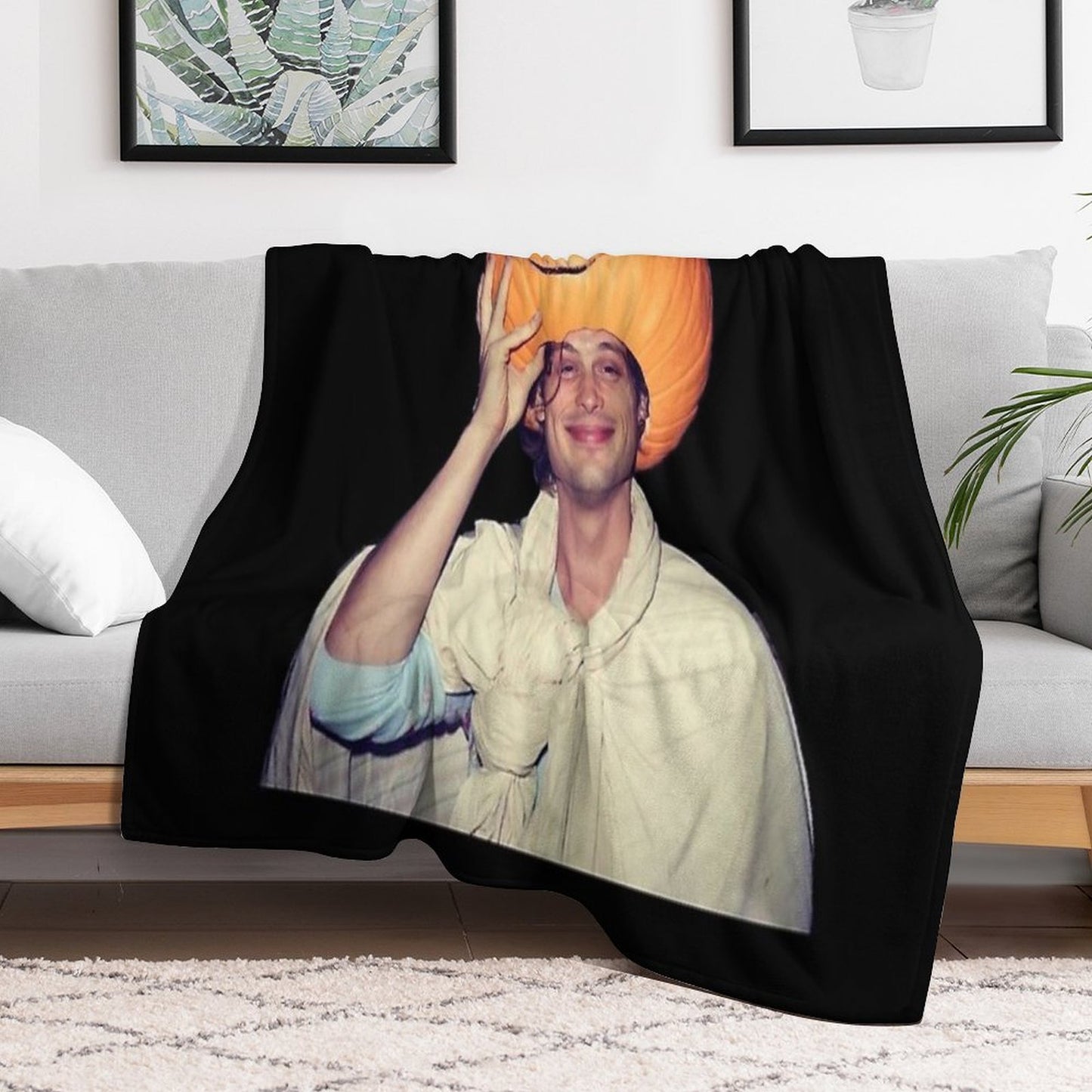Mgg And A Pumpkin Plush Throw Blanket