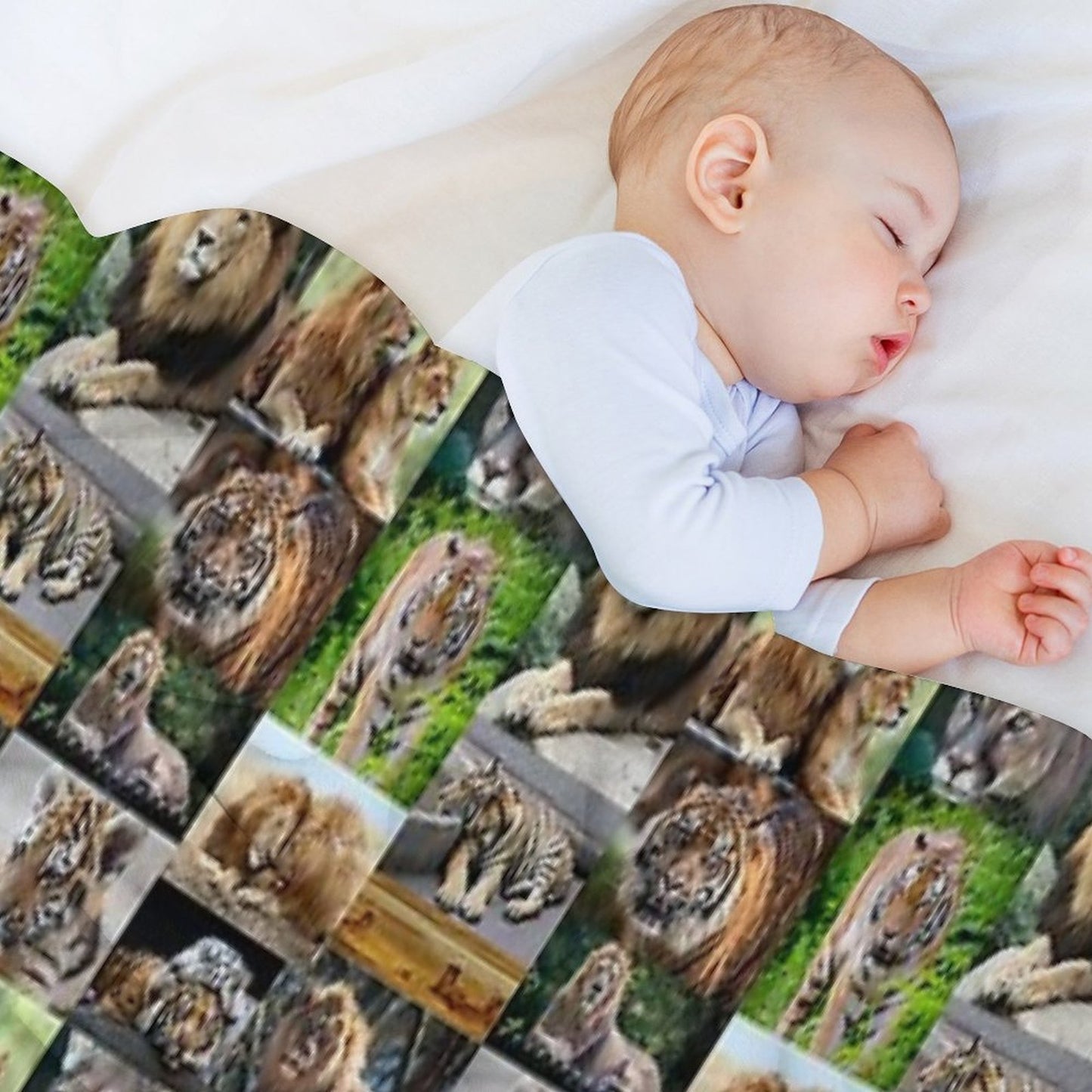 Lions And Tigers Lightweight Throw Blanket