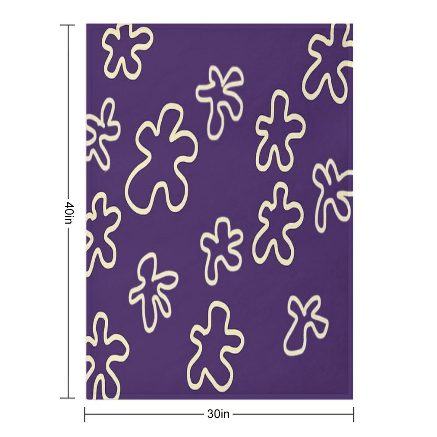 Yellow Spongebob Flowers Velvety-soft Throw Blanket