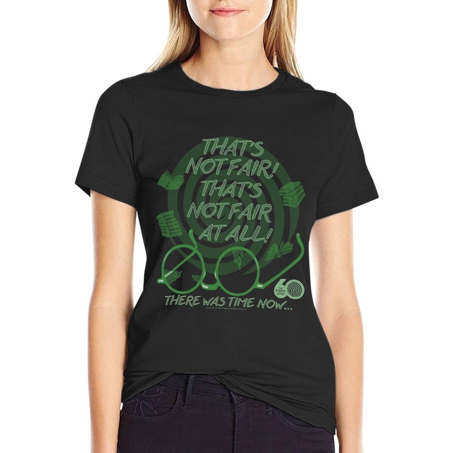 The Twilight Zone 60th Anniversary There Was Time Now Text Slim-fit Cut T-Shirt