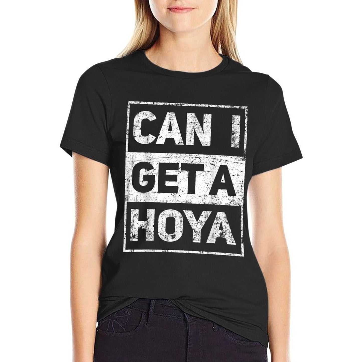 Can I Get A Hoyaaa Man Shouting Hoya Dank Meme GenZ Cotton T-Shirt