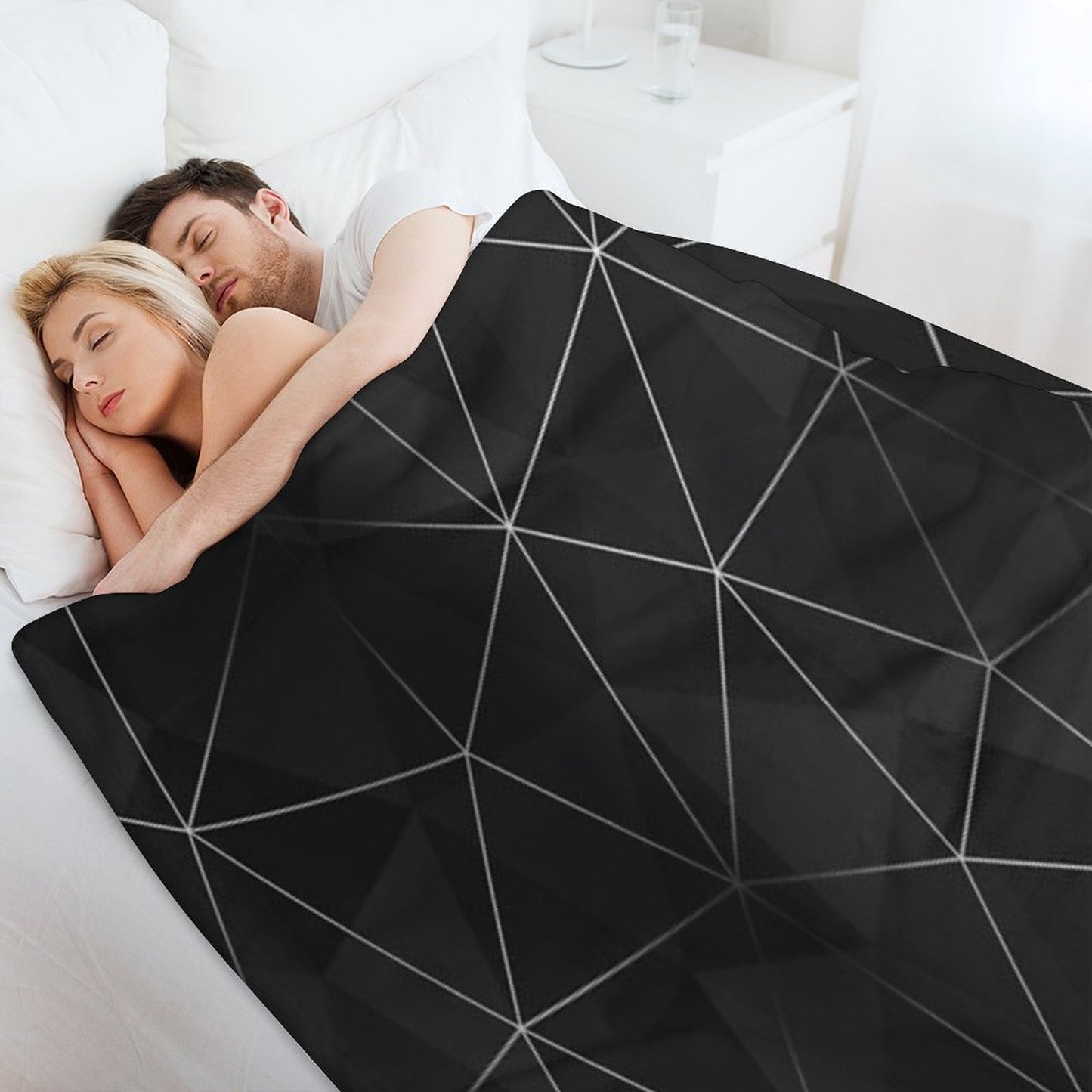Kintsugi - Silver Mesh Comfort Throw Blanket