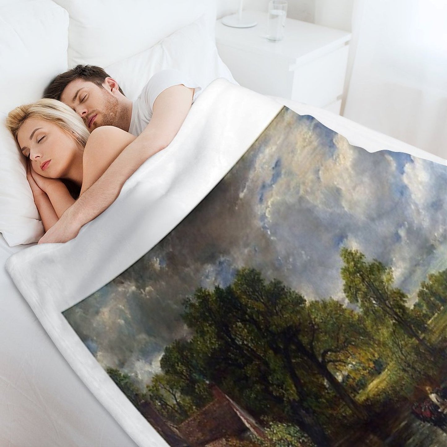 John Constable - The Hay Wain All-season Throw Blanket