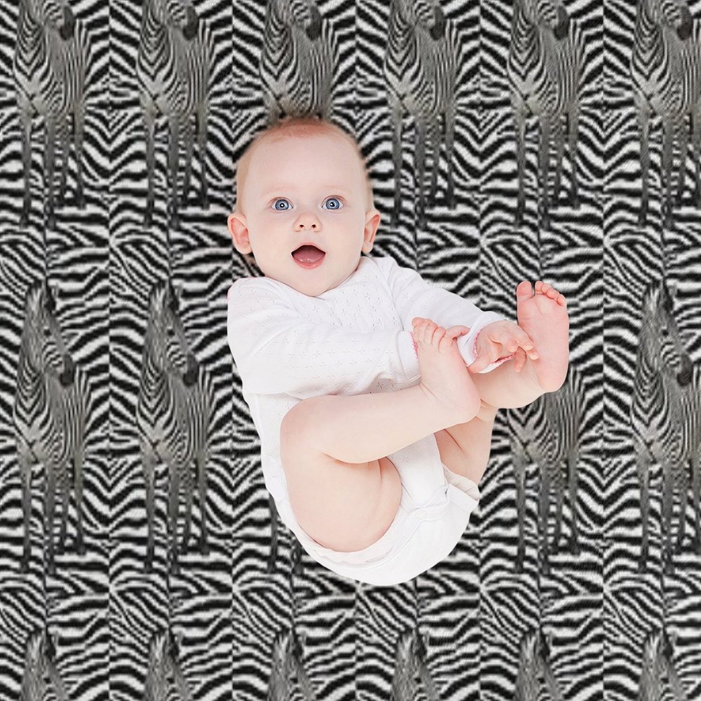 Zebra Stripes Shrink-resistant Throw Blanket