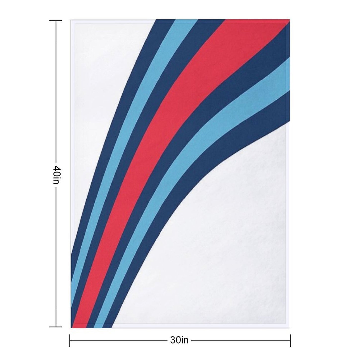 F1 Martini Stripes - Formula One Velvety-soft Throw Blanket