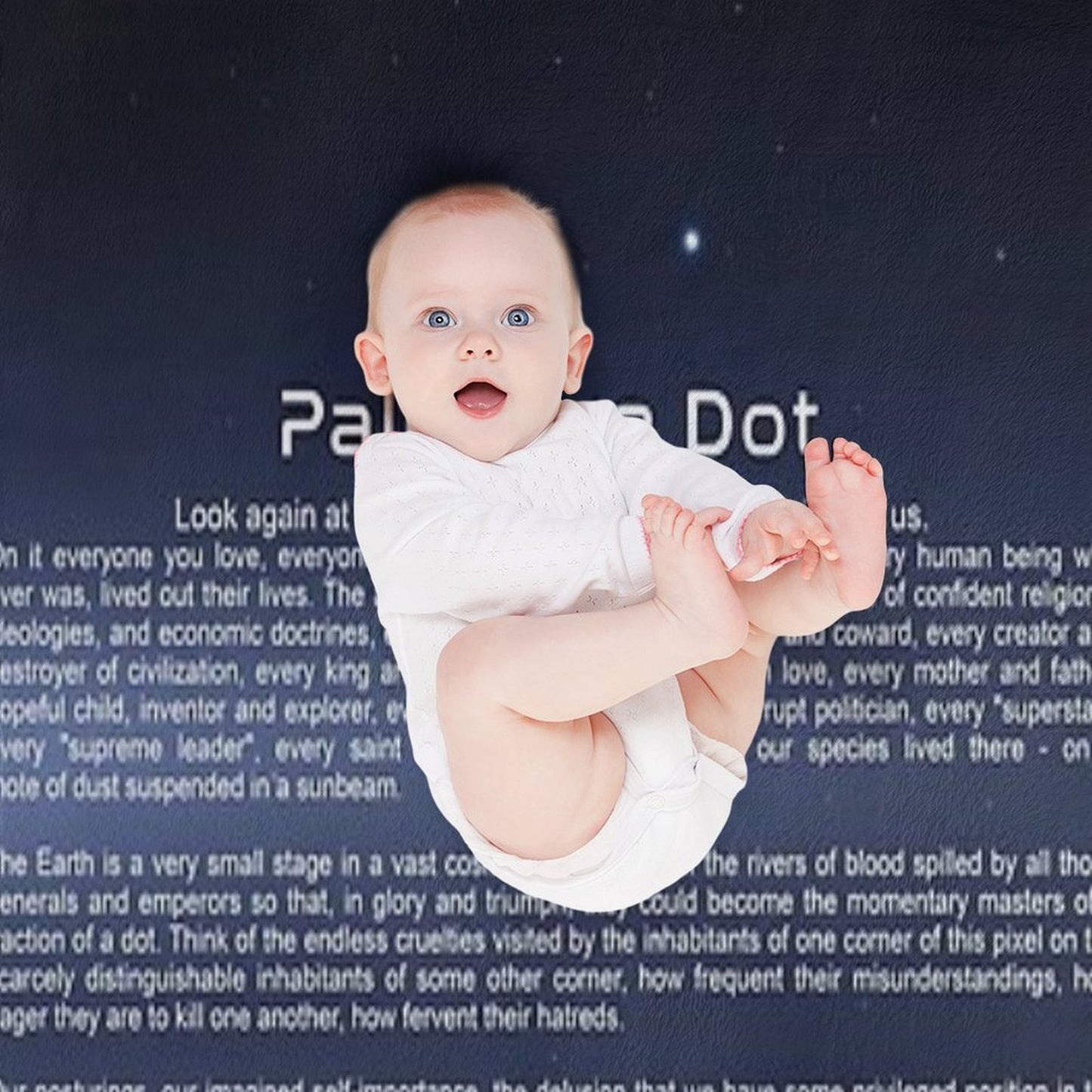Pale Blue Dot - Carl Sagan Machine-washable Throw Blanket