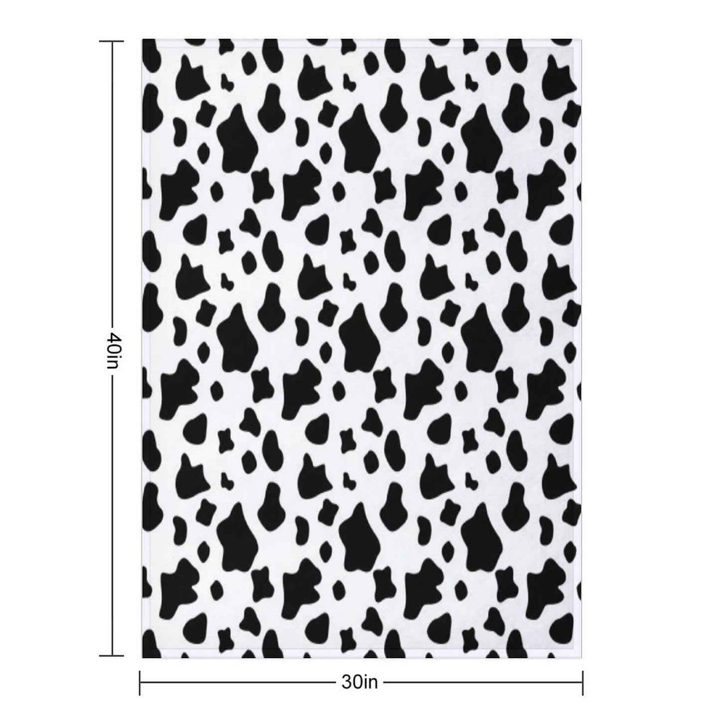 Black And White Cow Spots Pattern, Animal Fur Comfort Throw Blanket