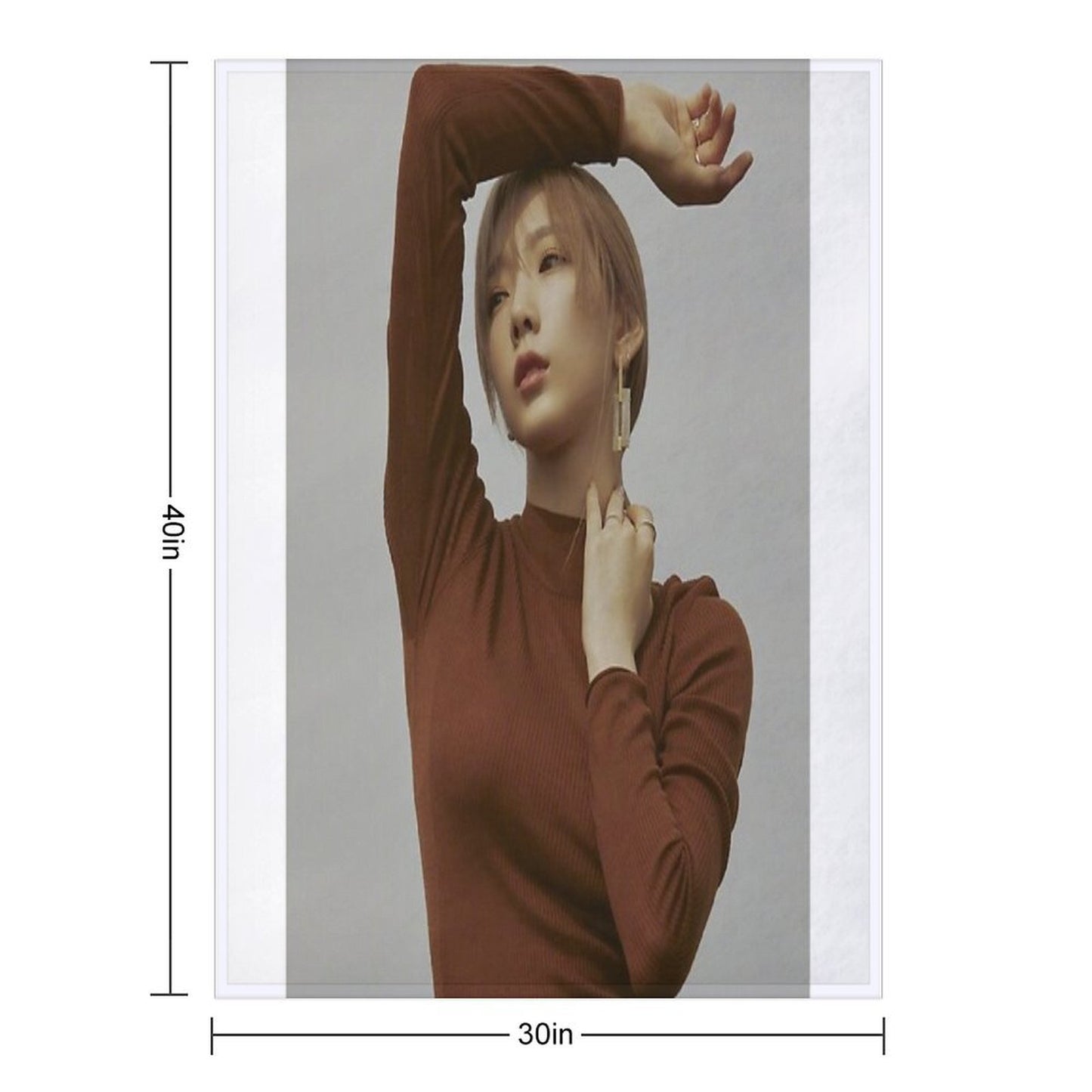 GIRLS GENERATION TAEYEON PURPOSE Velvety-soft Throw Blanket