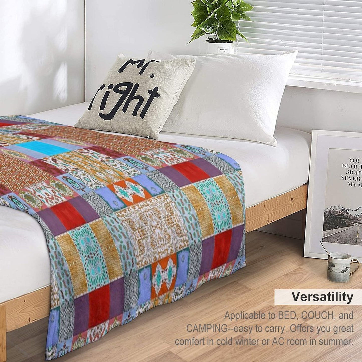 Geometric Abstract Pattern II Eco-conscious Throw Blanket