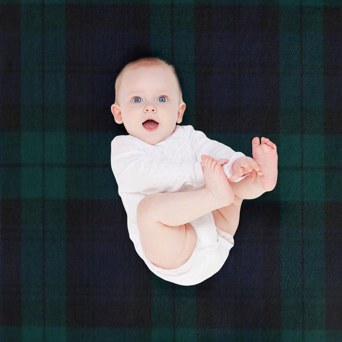 Black Watch Scottish Tartan Wrinkle-free Throw Blanket