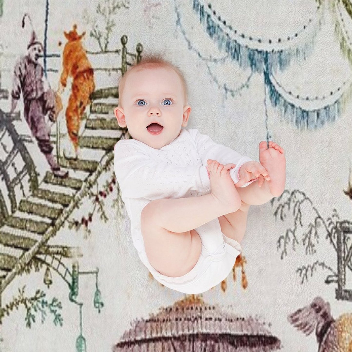 Enchanted Forest Chinoiserie Lightweight Throw Blanket