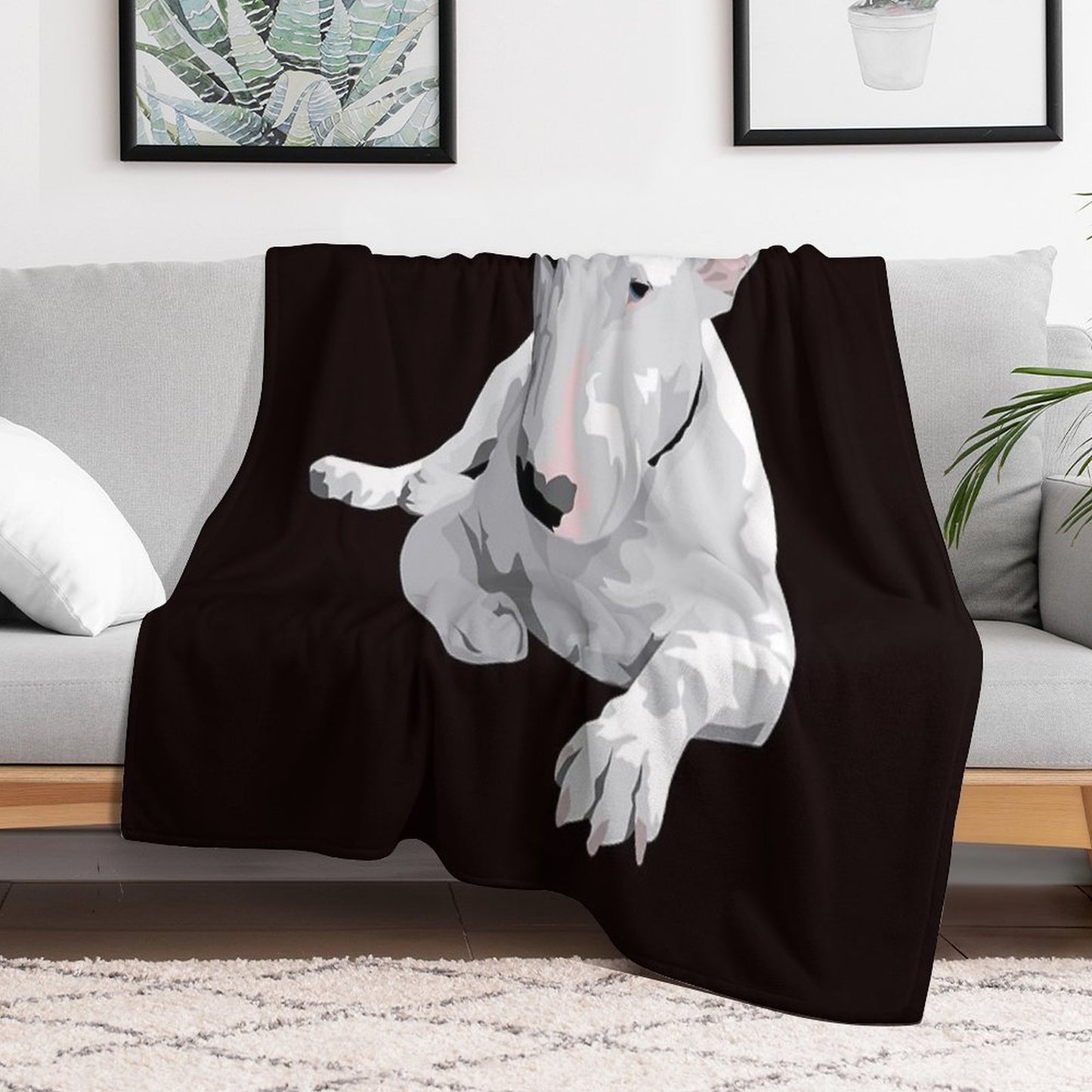 English Bull Terrier All-season Throw Blanket