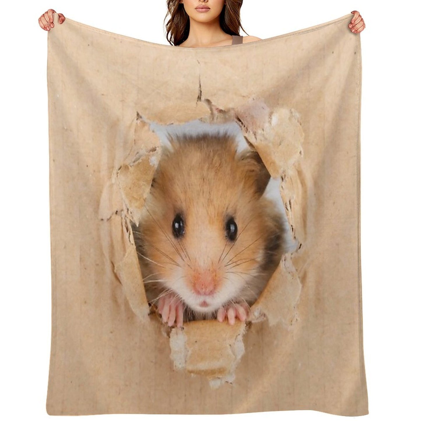 Cute Hamster Multi-functional Throw Blanket