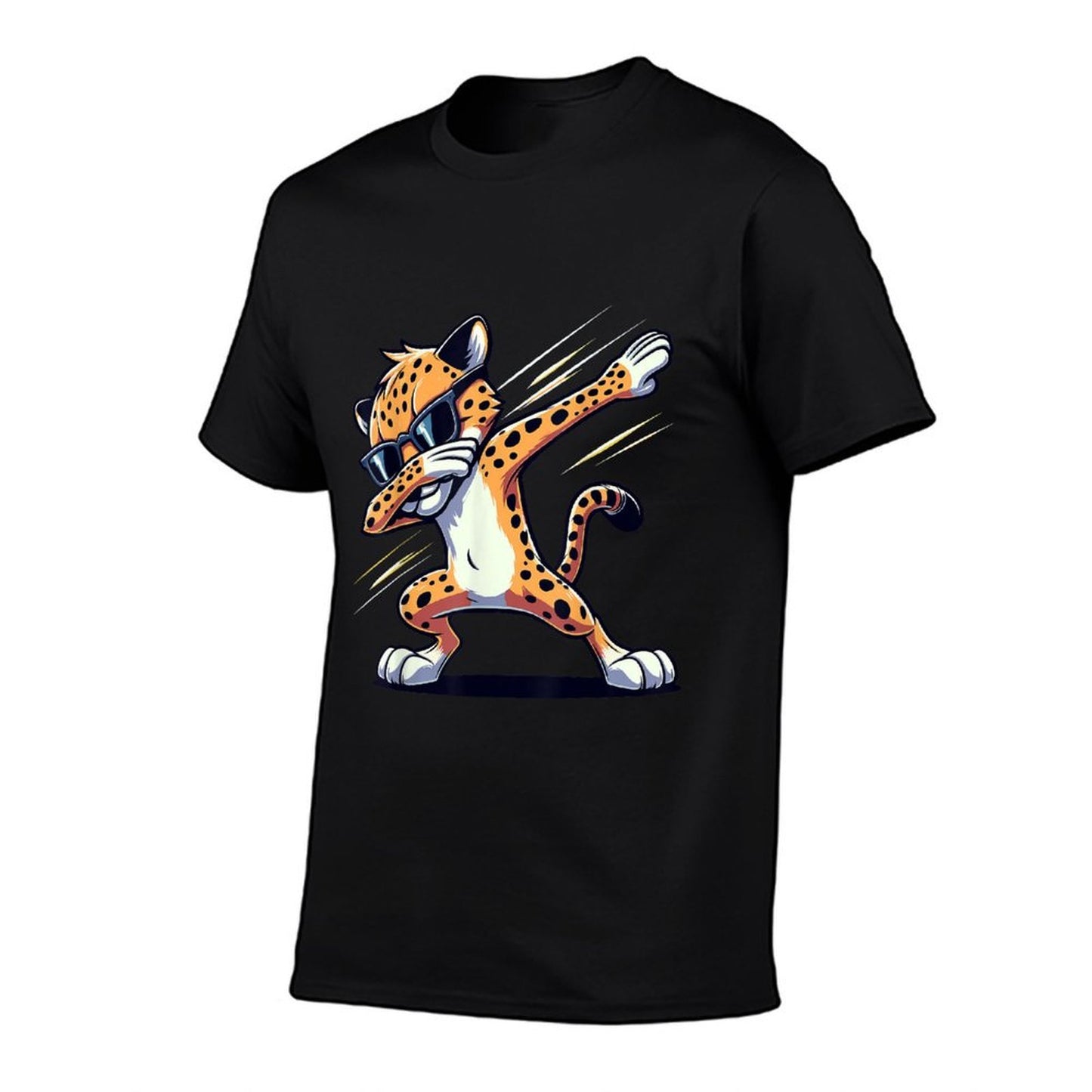 Dabbing Cheetah Sunglasses Cheetah Animal Graphic-printed T-Shirt