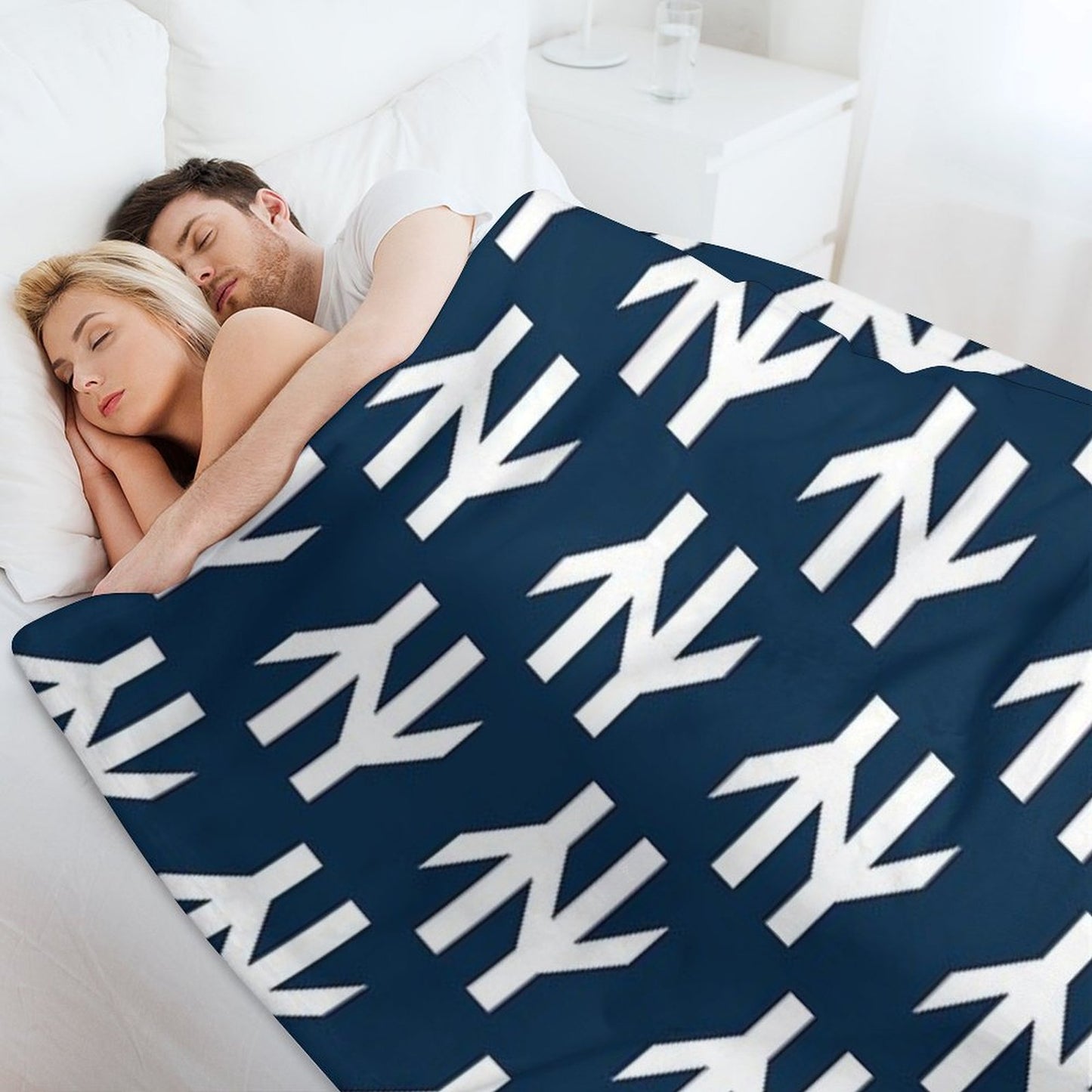 British Rail White Eco-conscious Throw Blanket