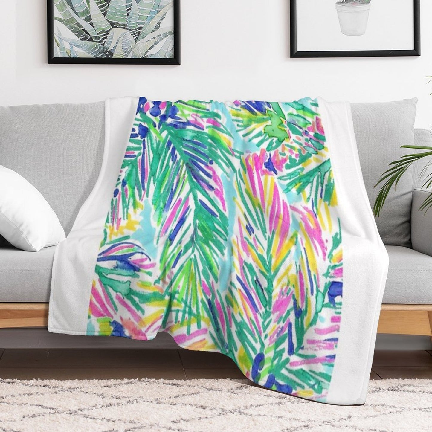 Coconut Lilly Tree Travel-friendly Throw Blanket