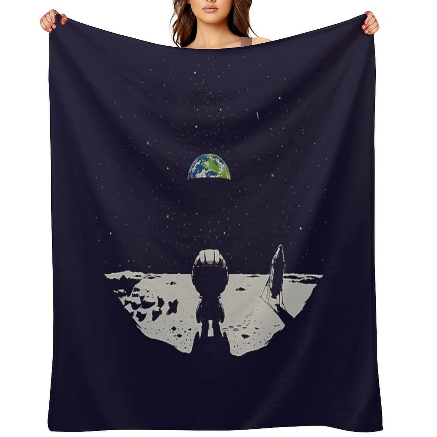 Lonely Space Wrinkle-free Throw Blanket