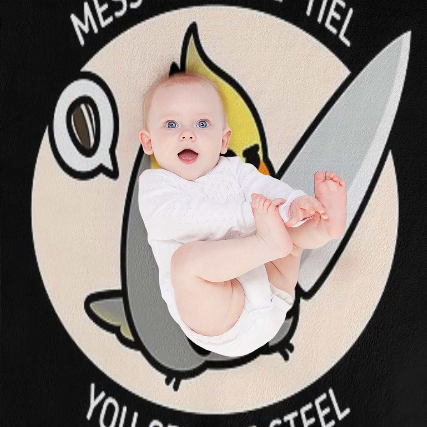 MESS WITH 'TIEL YOU GET THE STEEL All-season Throw Blanket