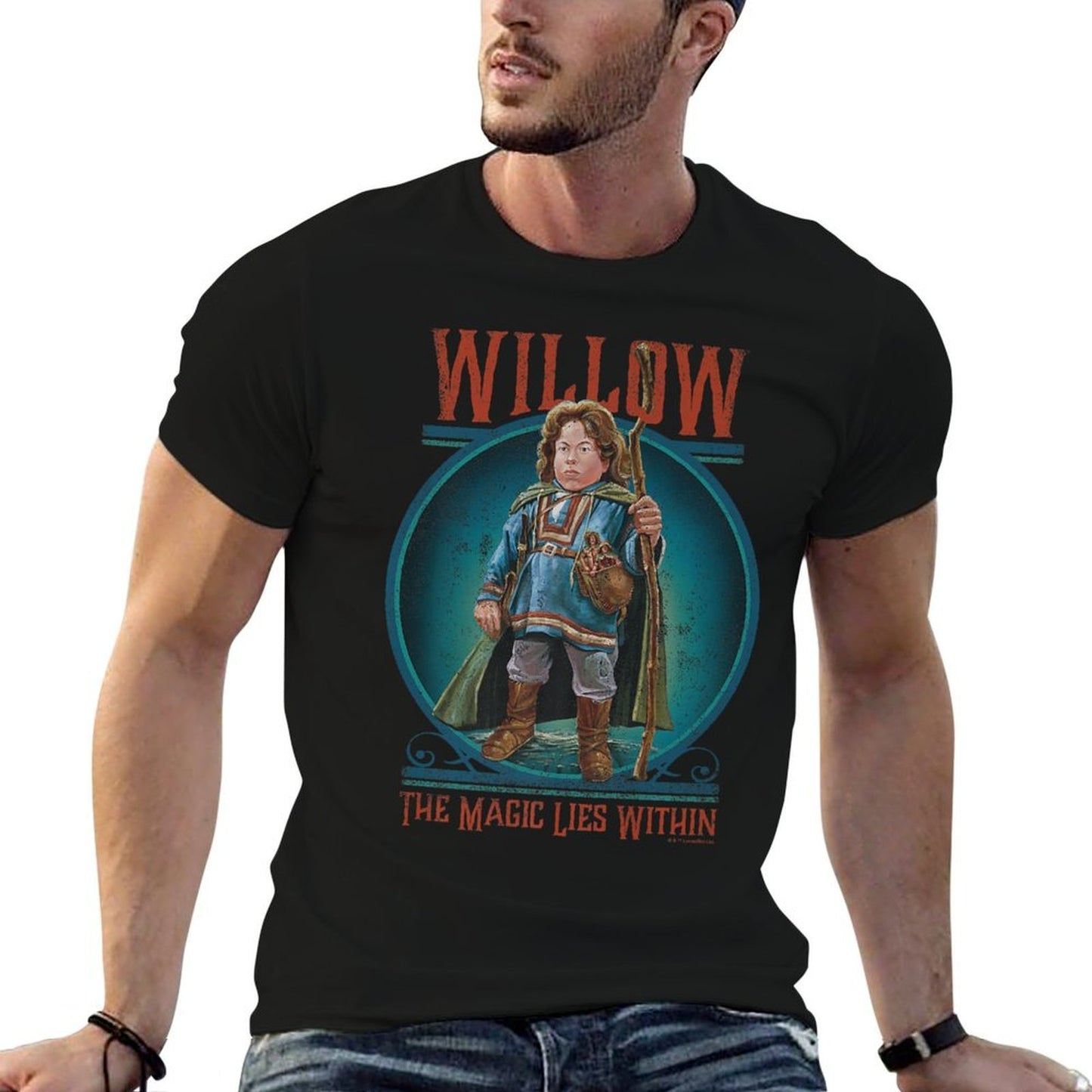 Lucasfilm Willow Movie Unlikely Hero The Magic Lies Within Premium Oversized Silhouette T-Shirt