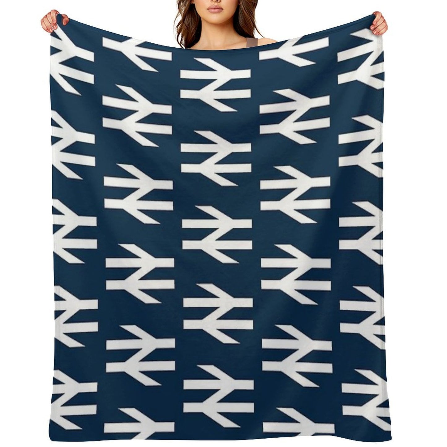 British Rail White Eco-conscious Throw Blanket