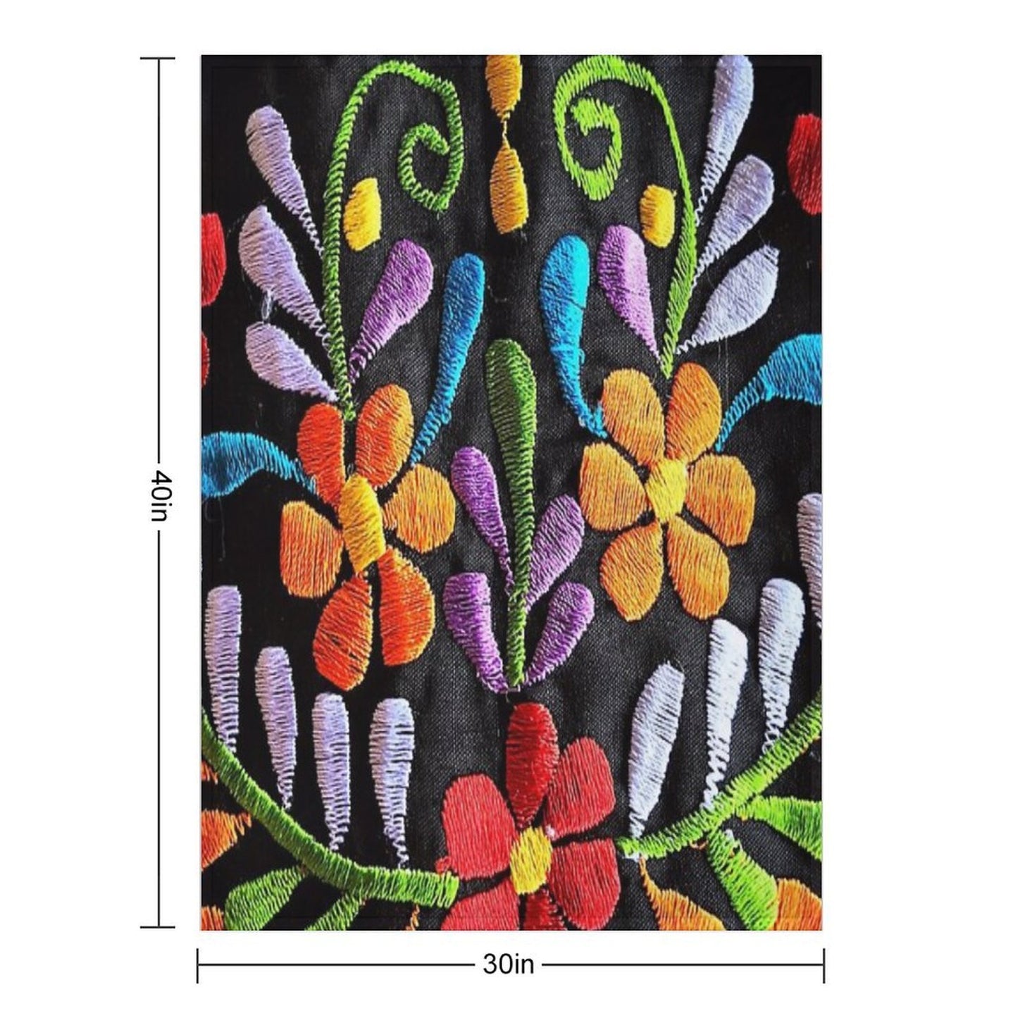 Mexican Flowers Versatility Throw Blanket