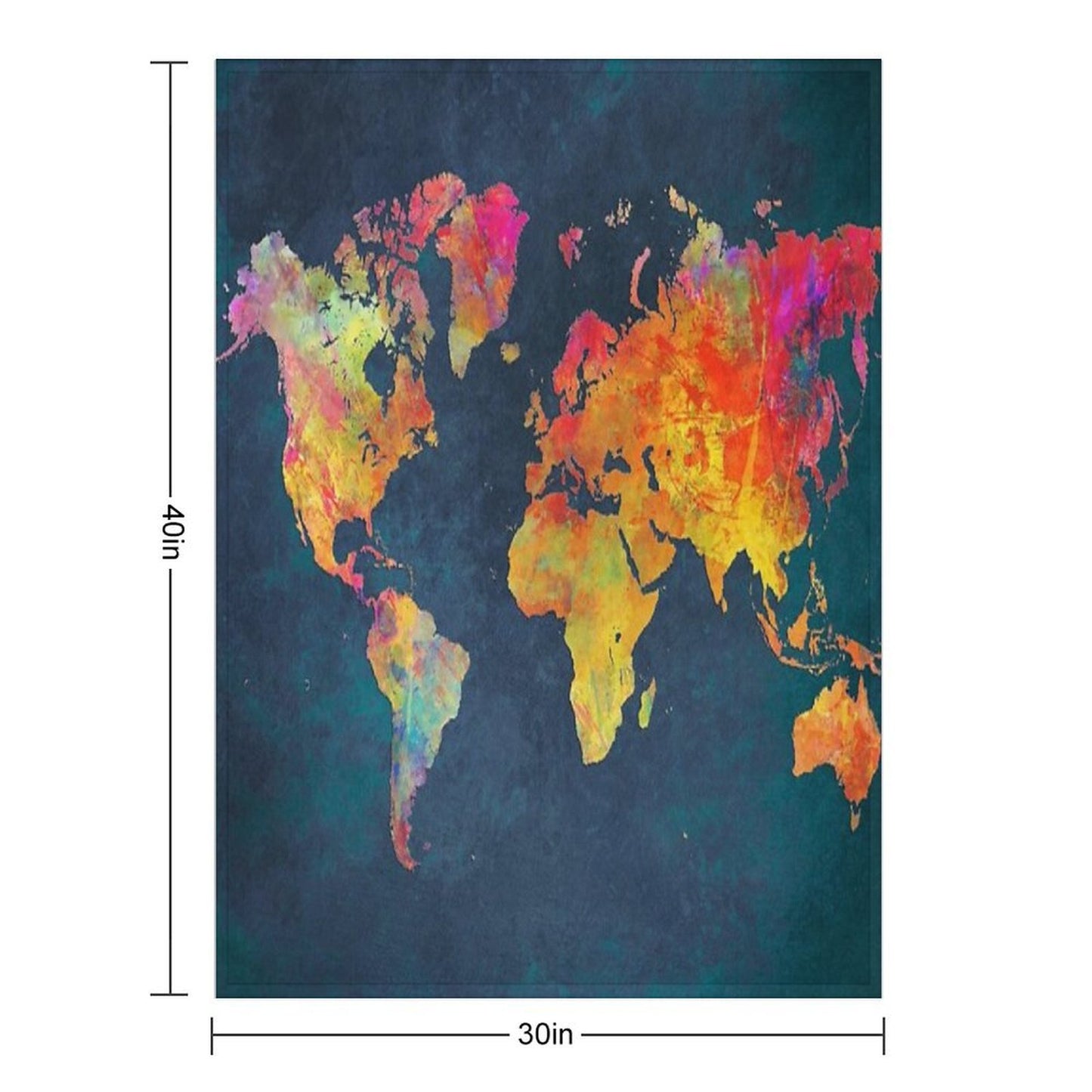 World Map Gift-ready Throw Blanket