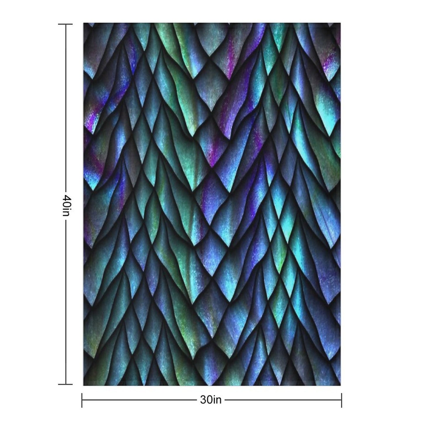 Dragon Scales Anti-pilling Throw Blanket