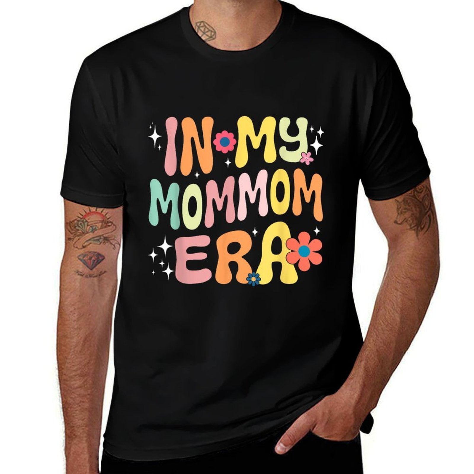 Groovy In My MomMom Era Mom Grandma Mothers Day  Slim-fit Cut T-Shirt