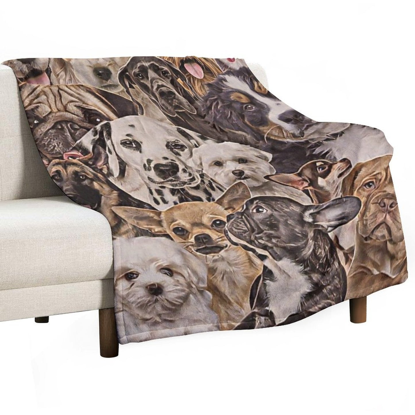 Cool Dogs ) All-season Throw Blanket