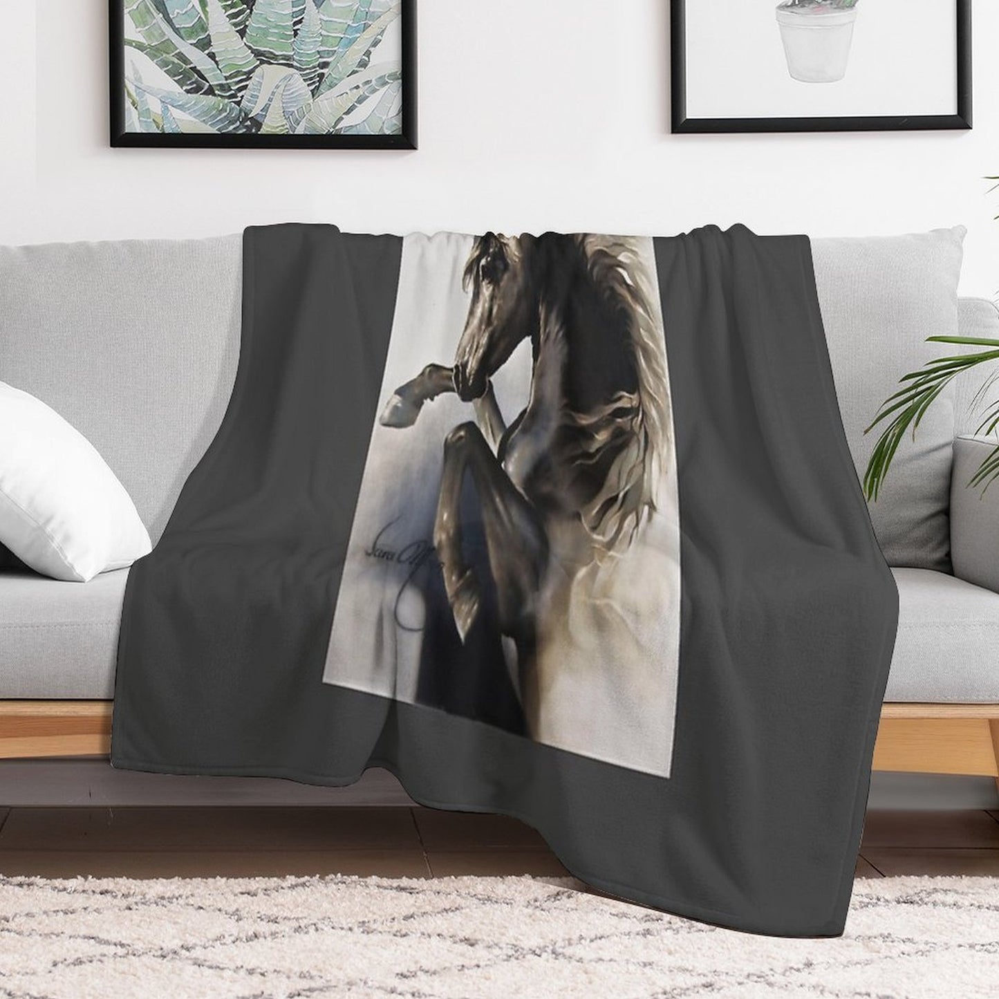 Black Fury Sustainable Throw Blanket