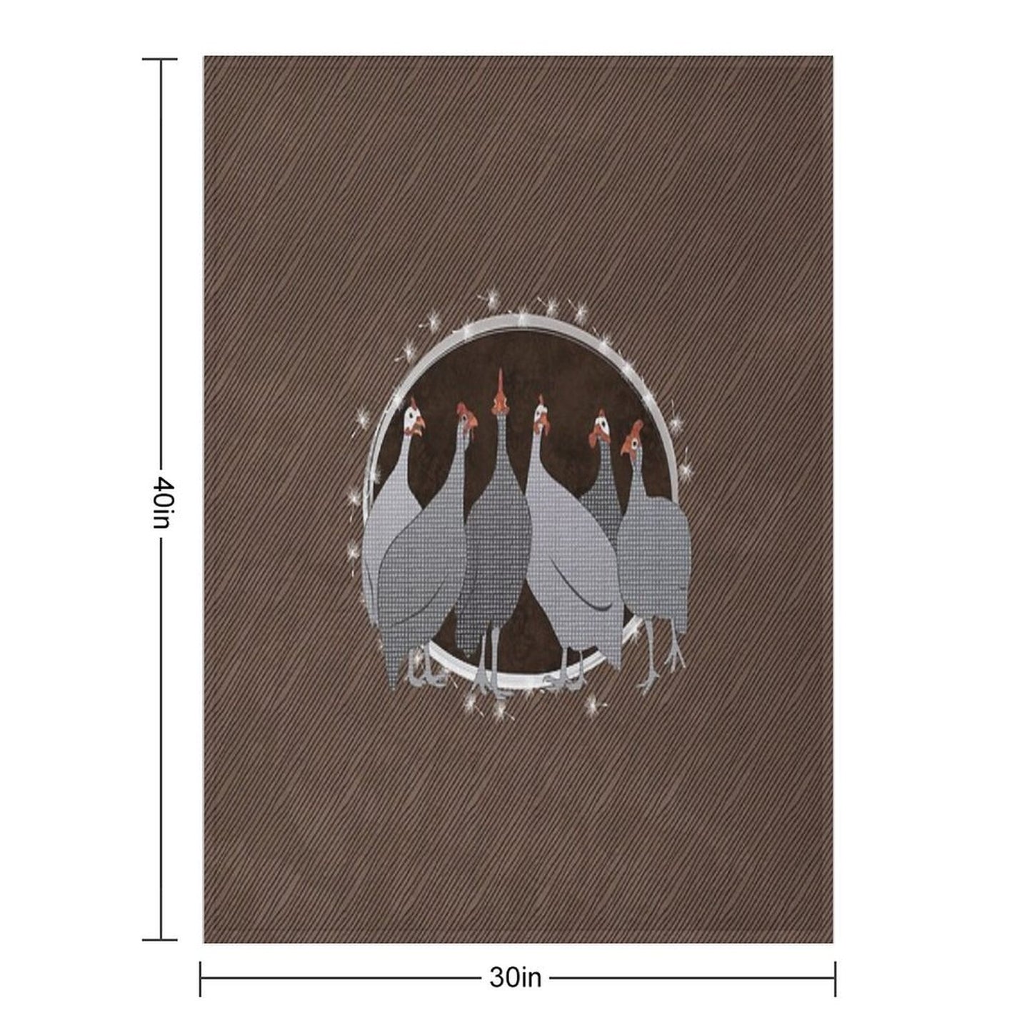 Helmeted Guineafowl Machine-washable Throw Blanket