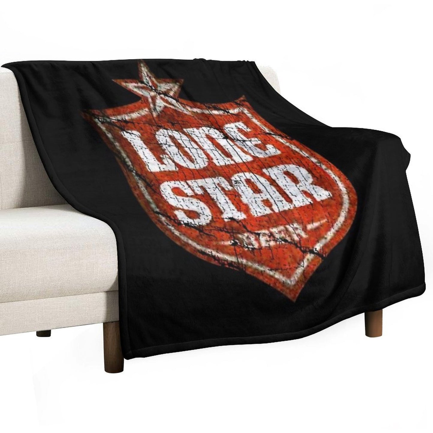 Vintage 1884 Beers Star Anti-pilling Throw Blanket