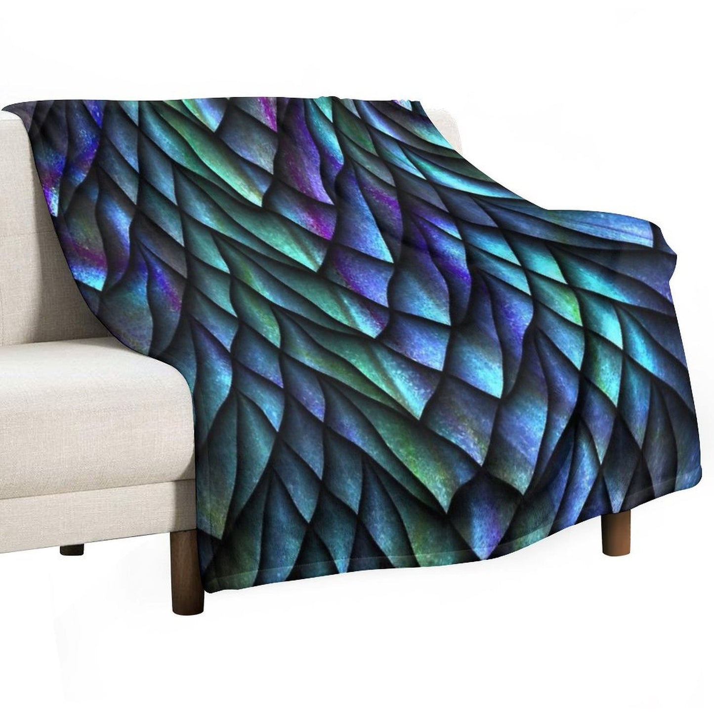 Dragon Scales Anti-pilling Throw Blanket