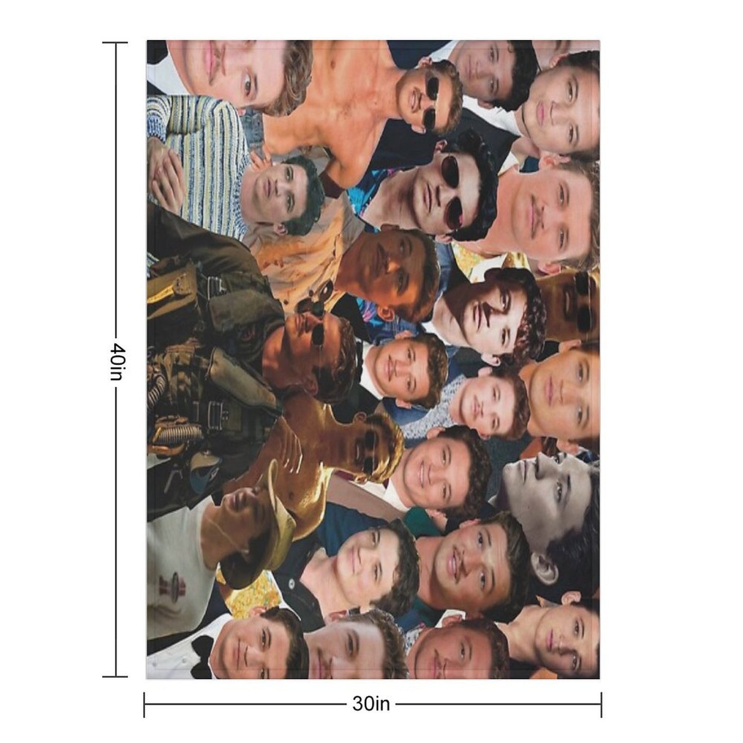 Miles Teller Photo Collage Versatility Throw Blanket