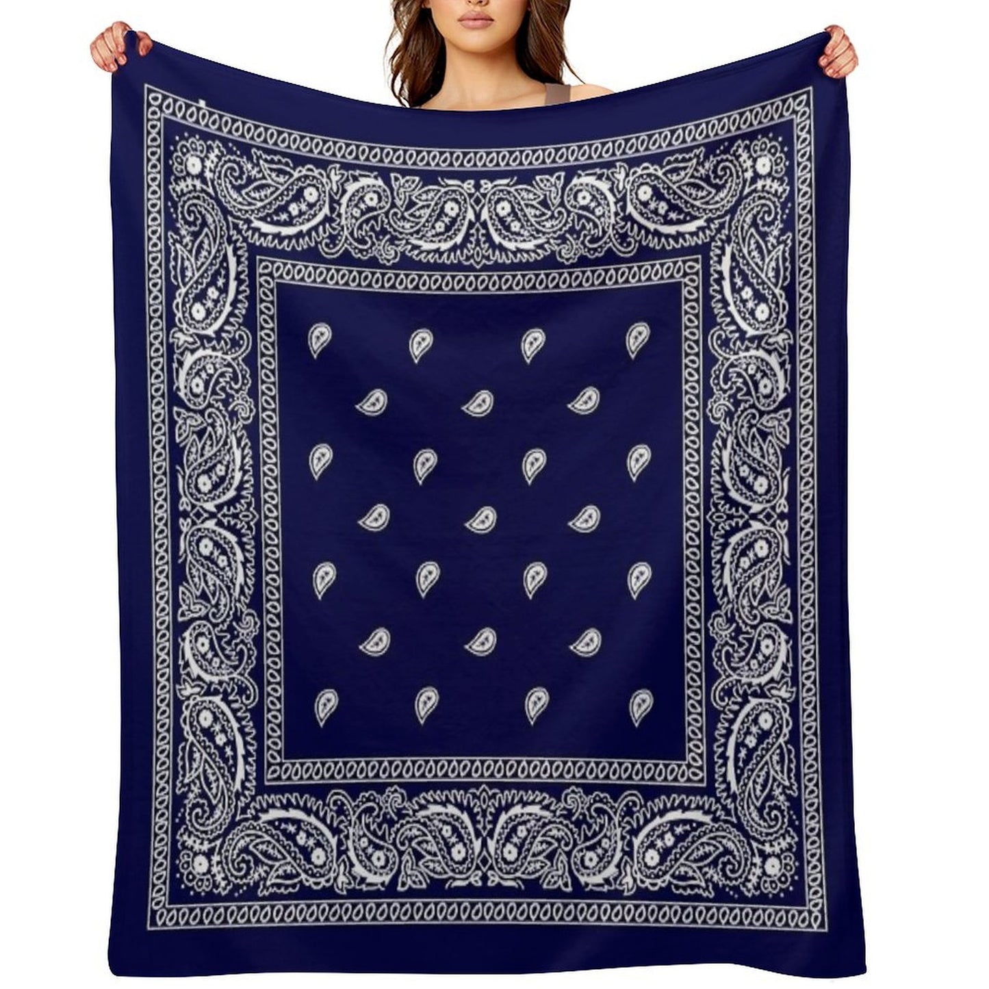 Bandana Blue Quick-dry Throw Blanket