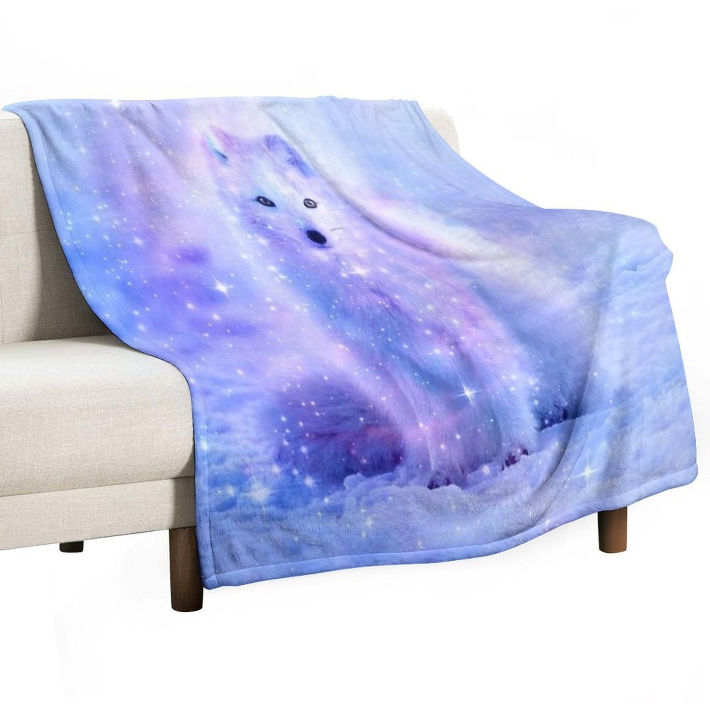 Arctic Iceland Fox Compact Throw Blanket