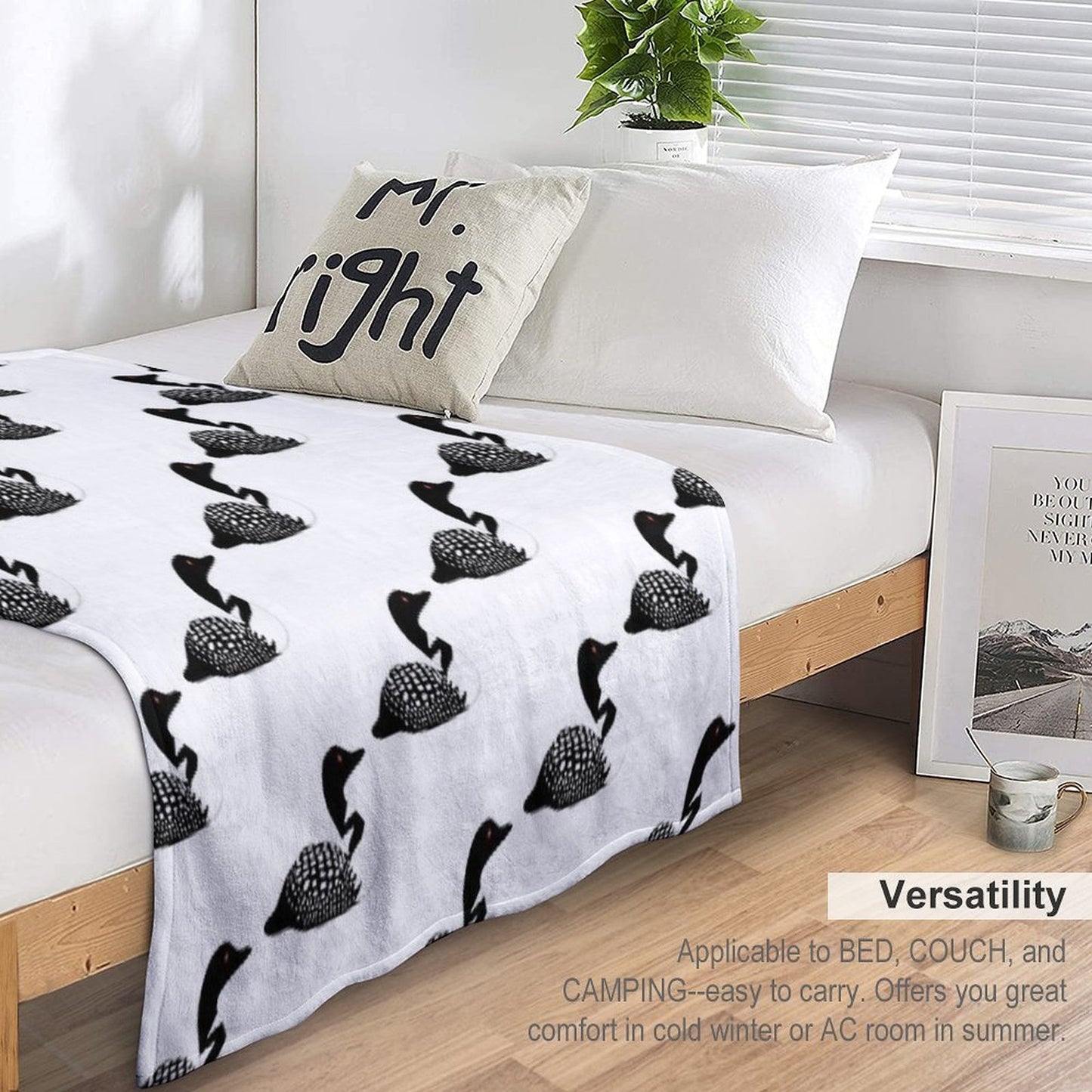 Minnesota Lake Loon Easy Care Throw Blanket