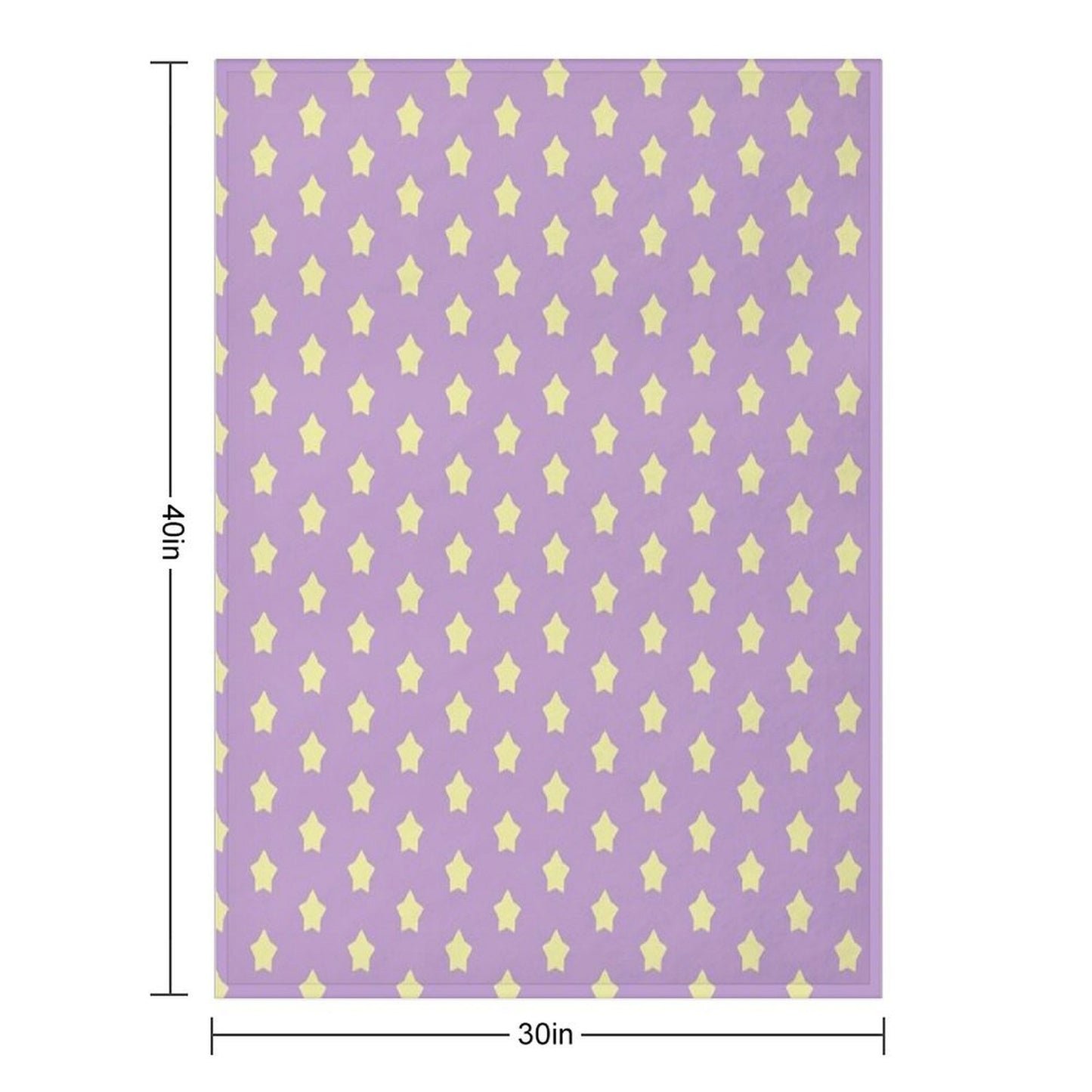 Yellow Stars on Purple Pop Shrink-resistant Throw Blanket