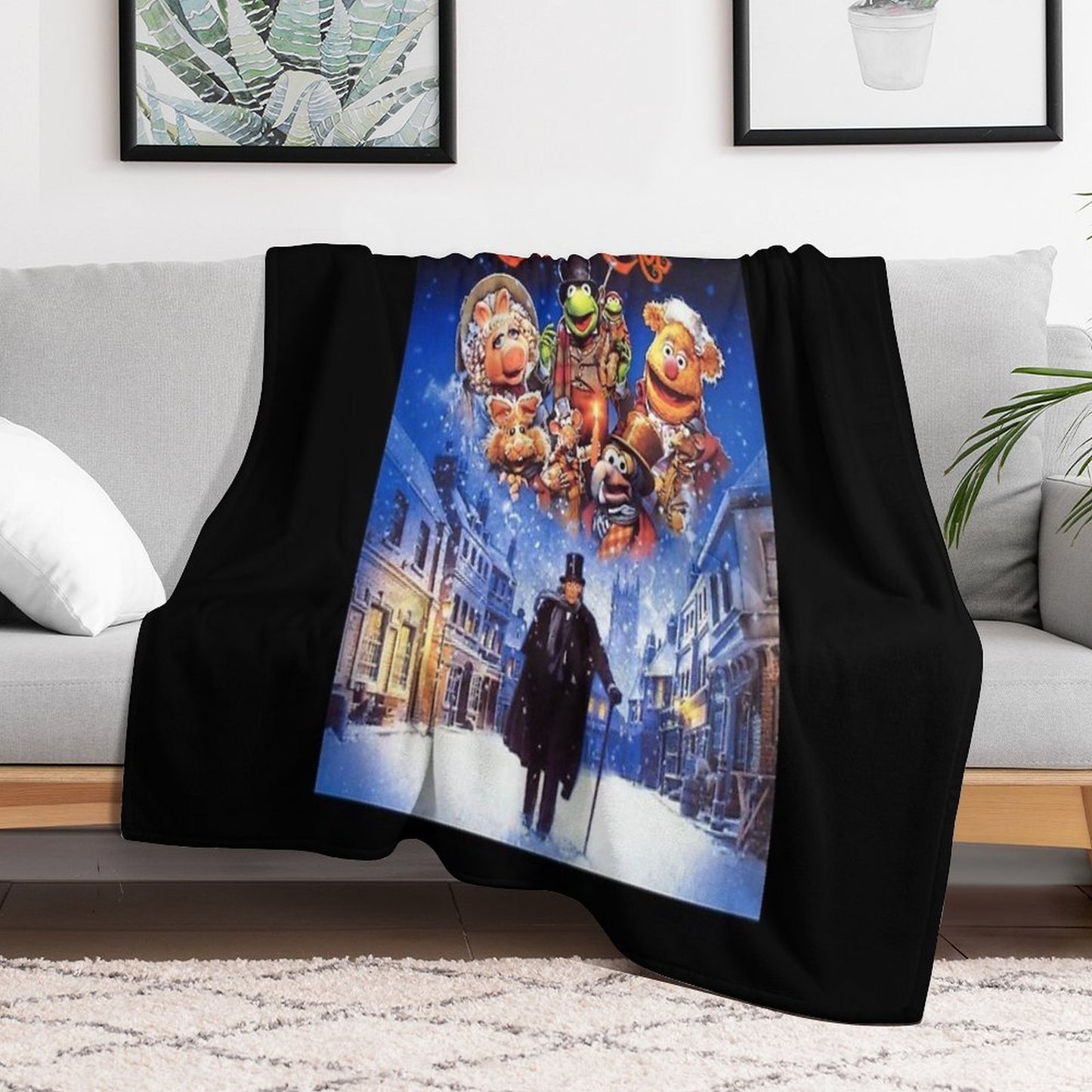 The Muppet Christmas Vitnage Comfort Throw Blanket