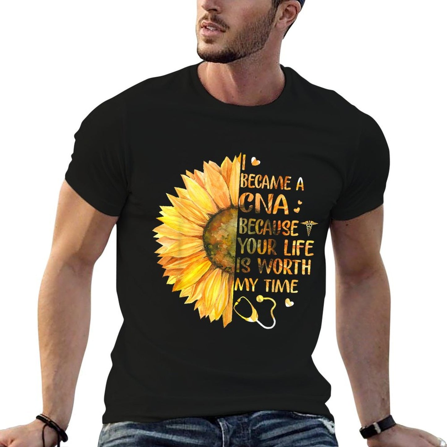 I Became A CNA Because Your Life Is Worth My Time Tshirt Moisture-wicking T-Shirt