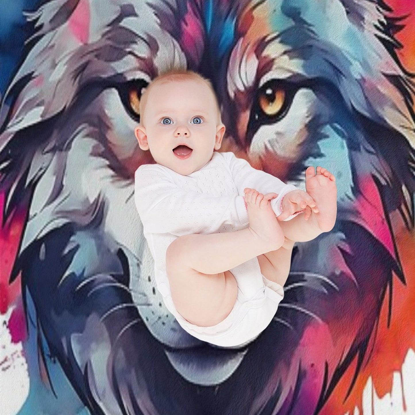 Gameink. Wolf Lightweight Throw Blanket