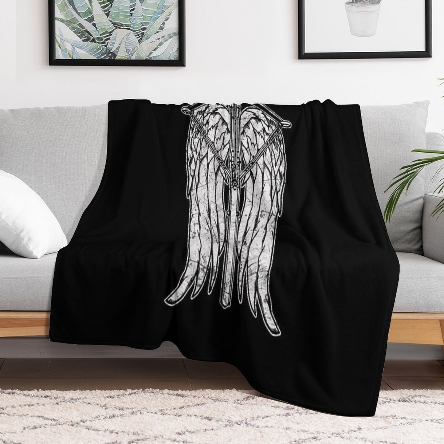 Angel Wings And Crossbow (Dirty) Compact Throw Blanket