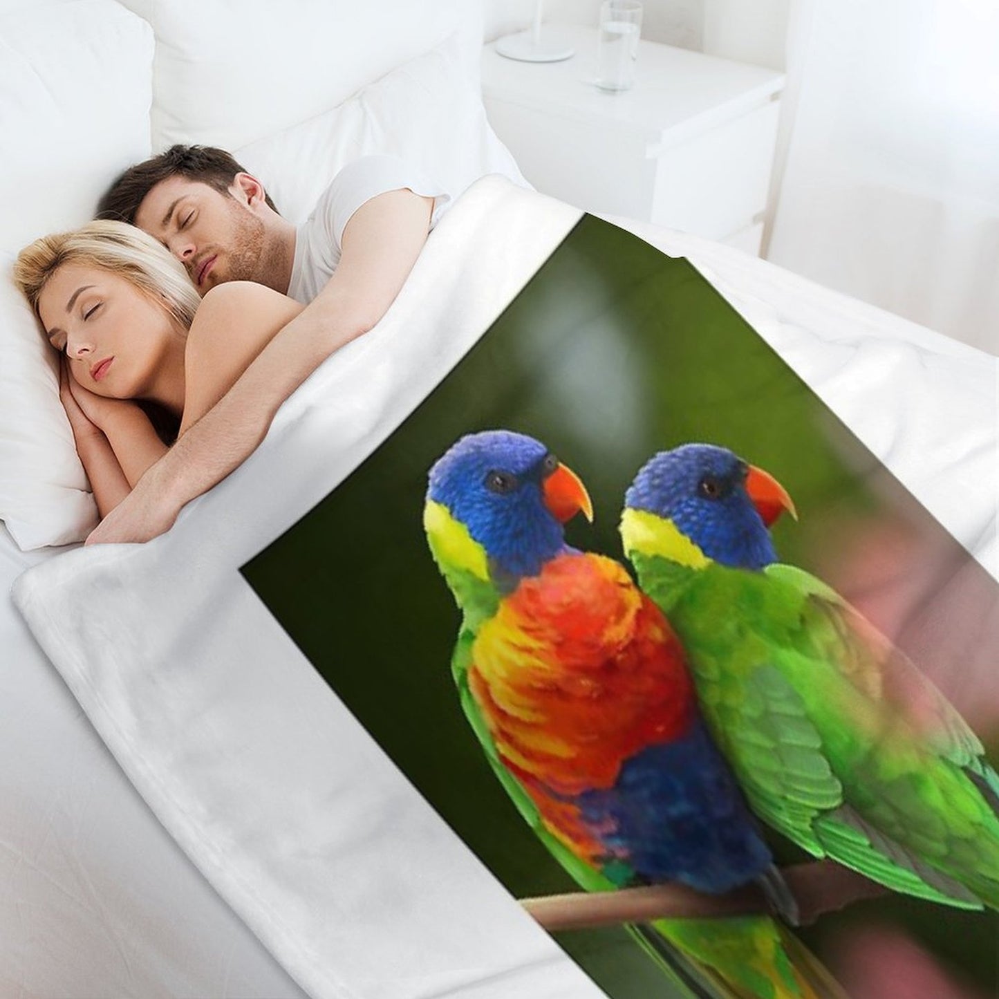 Rainbow Lorikeets All-season Throw Blanket