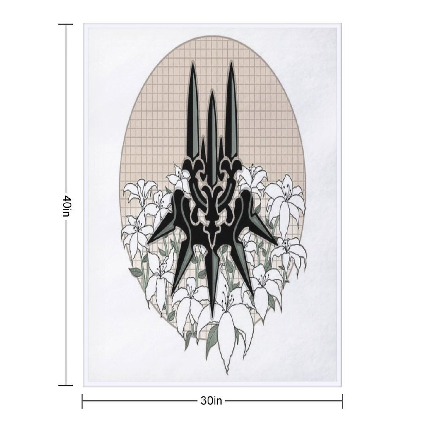 Yorha with Lunar Tears Shrink-resistant Throw Blanket