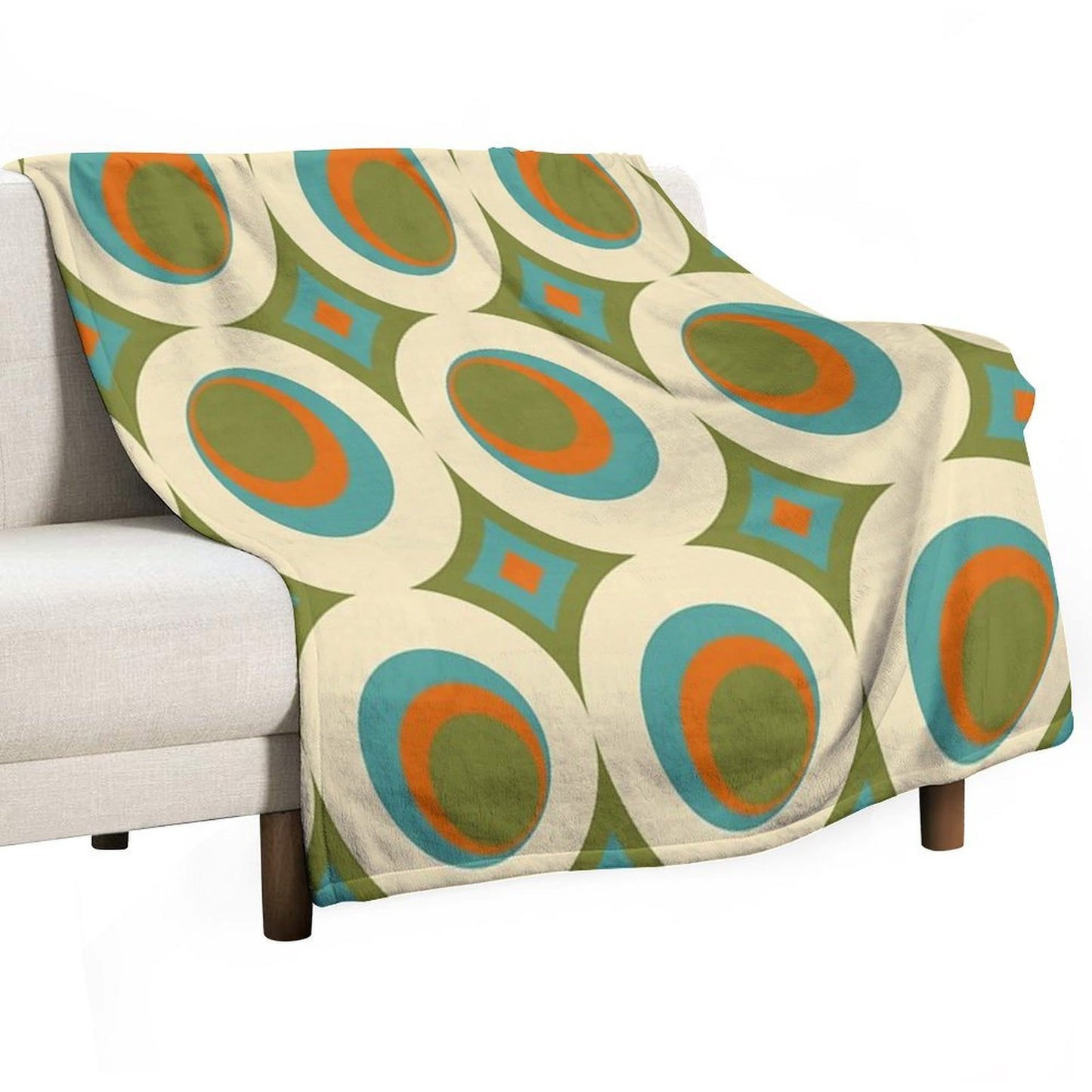 Mid-Century Modern Funk 2 Travel-friendly Throw Blanket