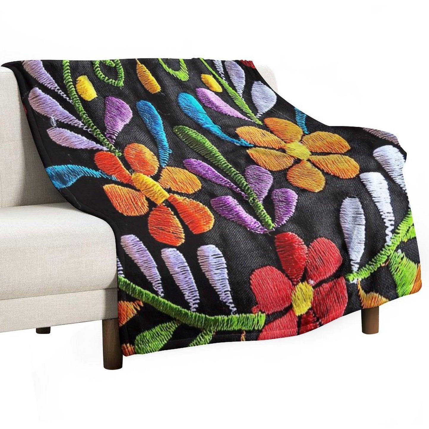 Mexican Flowers Versatility Throw Blanket