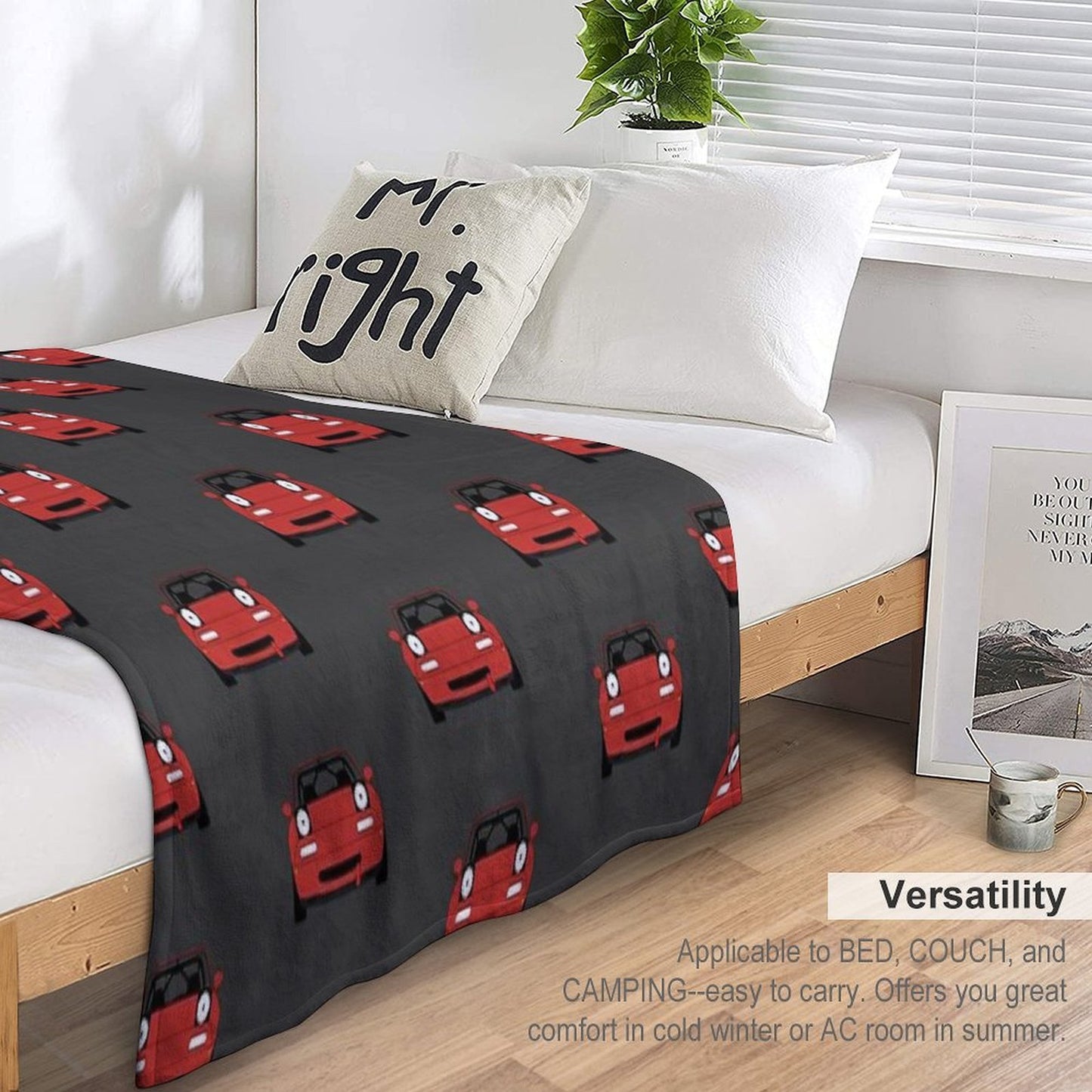 Miata Racecar Machine-washable Throw Blanket