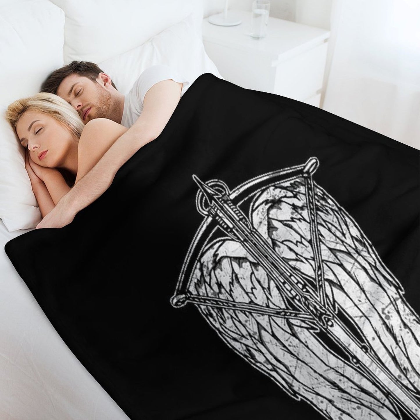 Angel Wings And Crossbow (Dirty) Compact Throw Blanket