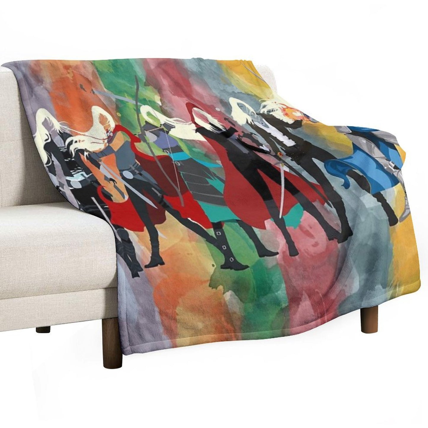 Throne of Glass Series Watercolor Durable Throw Blanket
